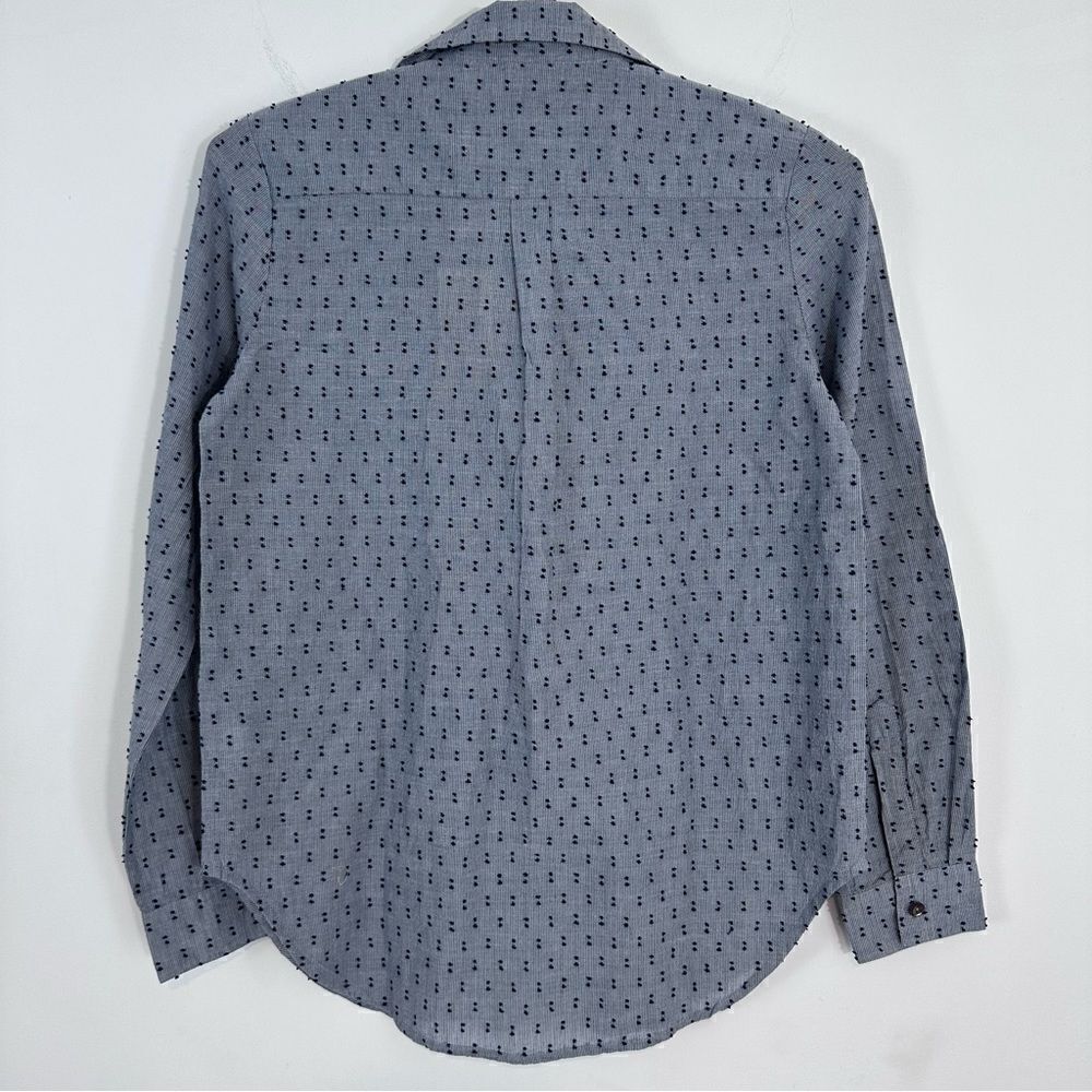 Roller Rabbit Womens Chambray Fil Coupe Yarn Dye Shirt Size XS - Picture 4 of 9